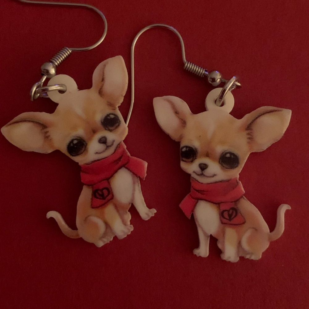 Chihuahua earrings adorable chihuahua mom earrings